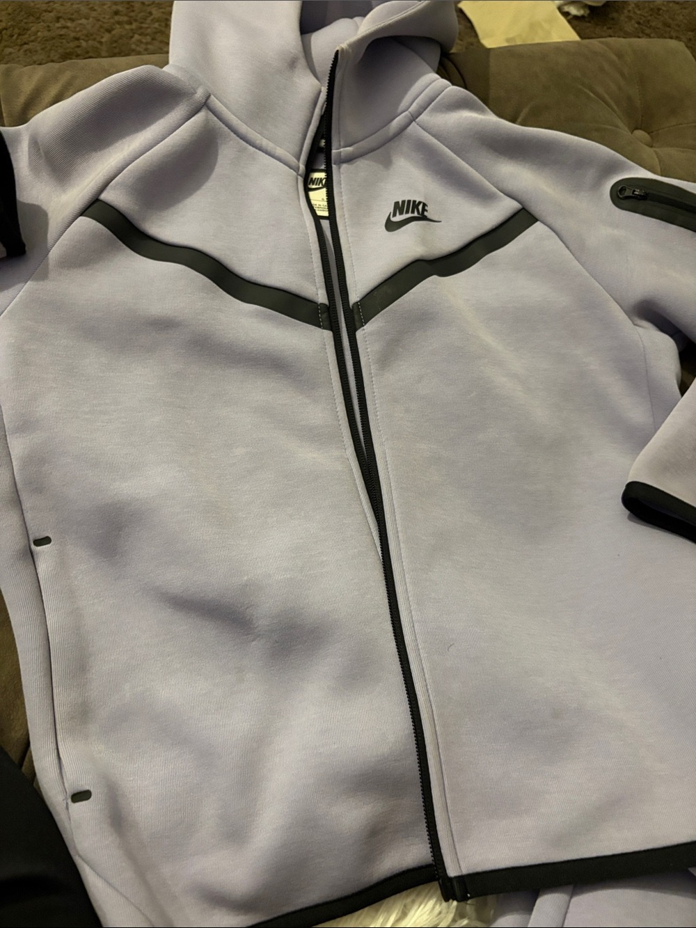 Nike Men’s Light Lavender Full-Zip Hooded Performance Jacket